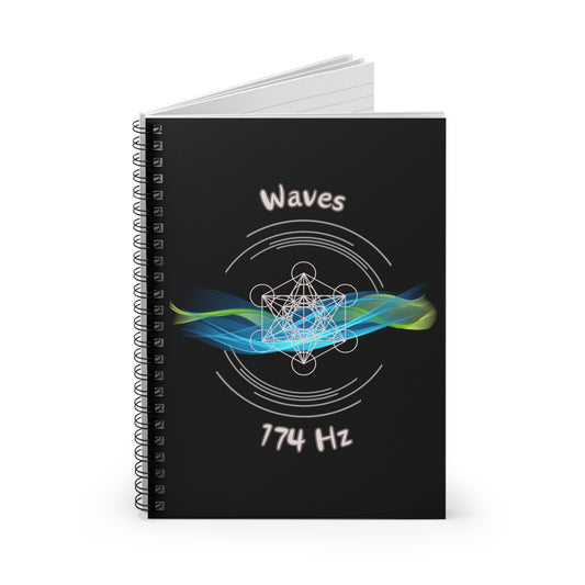 174 Hz Waves (W1) Spiral Notebook (Journal) - Ruled Line