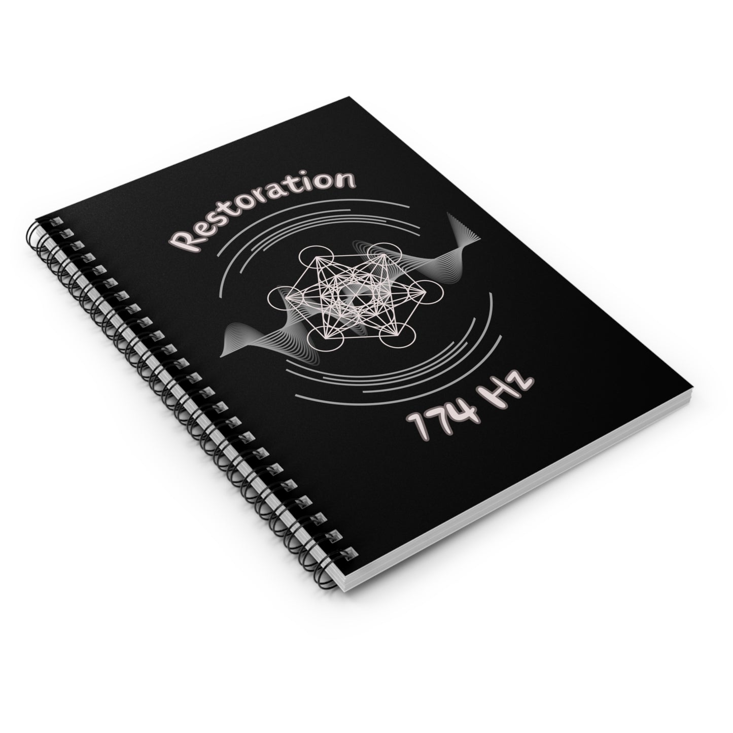 174 Hz Restoration (W1) Spiral Notebook (Journal) - Ruled Line