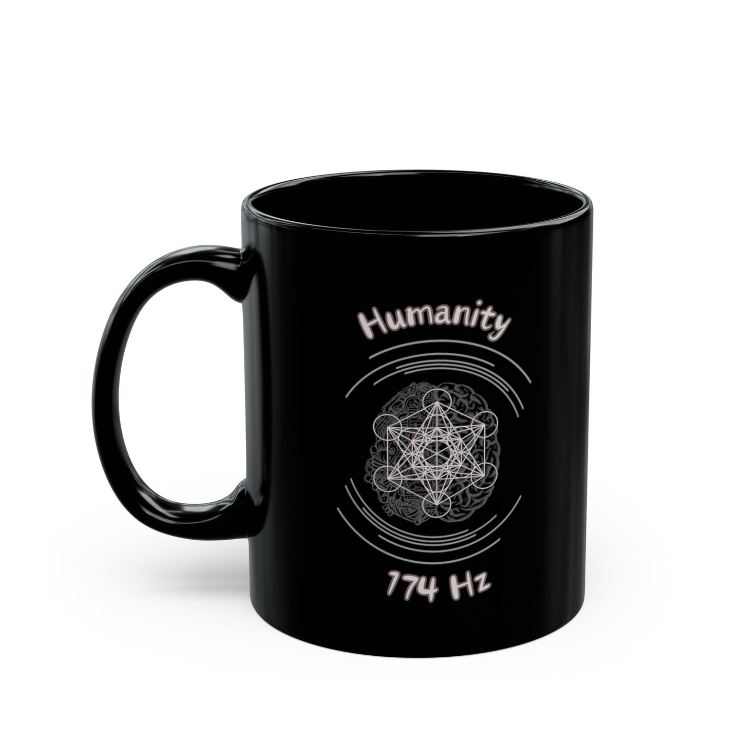 174 Hz Humanity (O1) Black Mug