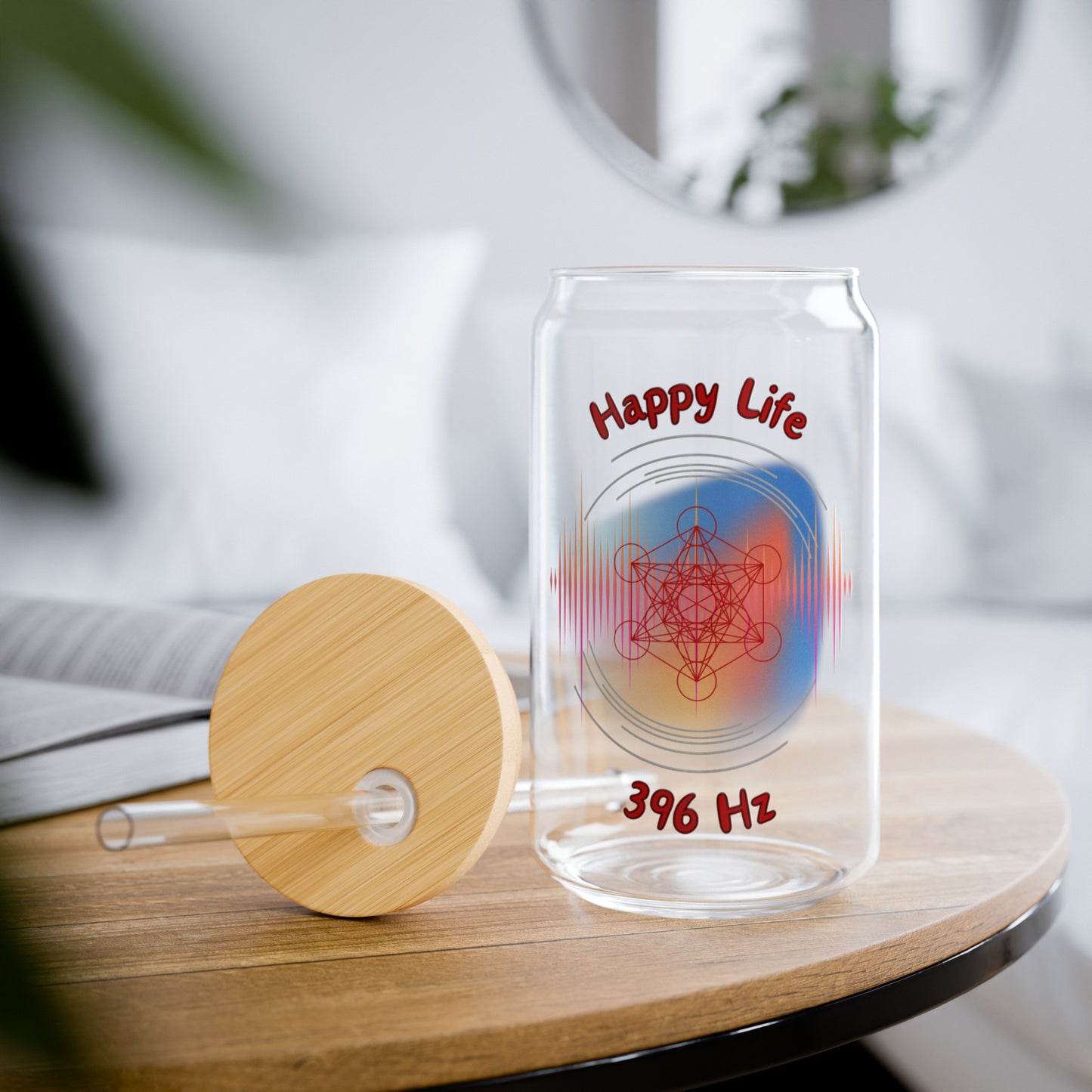 396 Hz Happy Life (W1) Sipper Glass