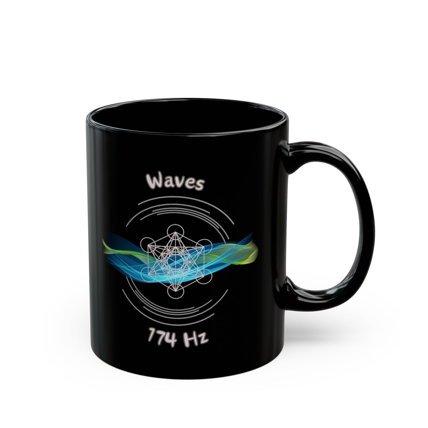 174 Hz Waves (W1) Black Mug