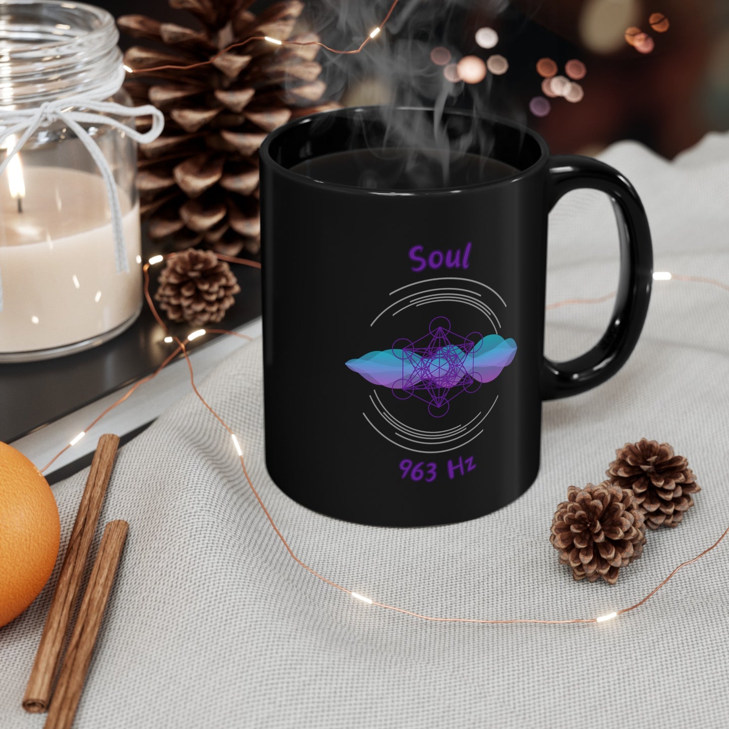 963 Hz Soul (W1) Black Mug