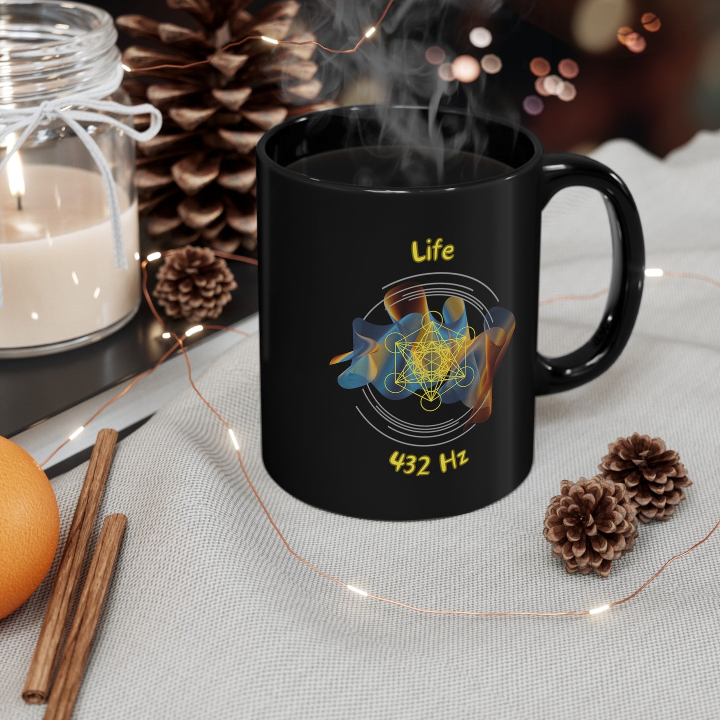 432 Hz Life (W1) Black Mug