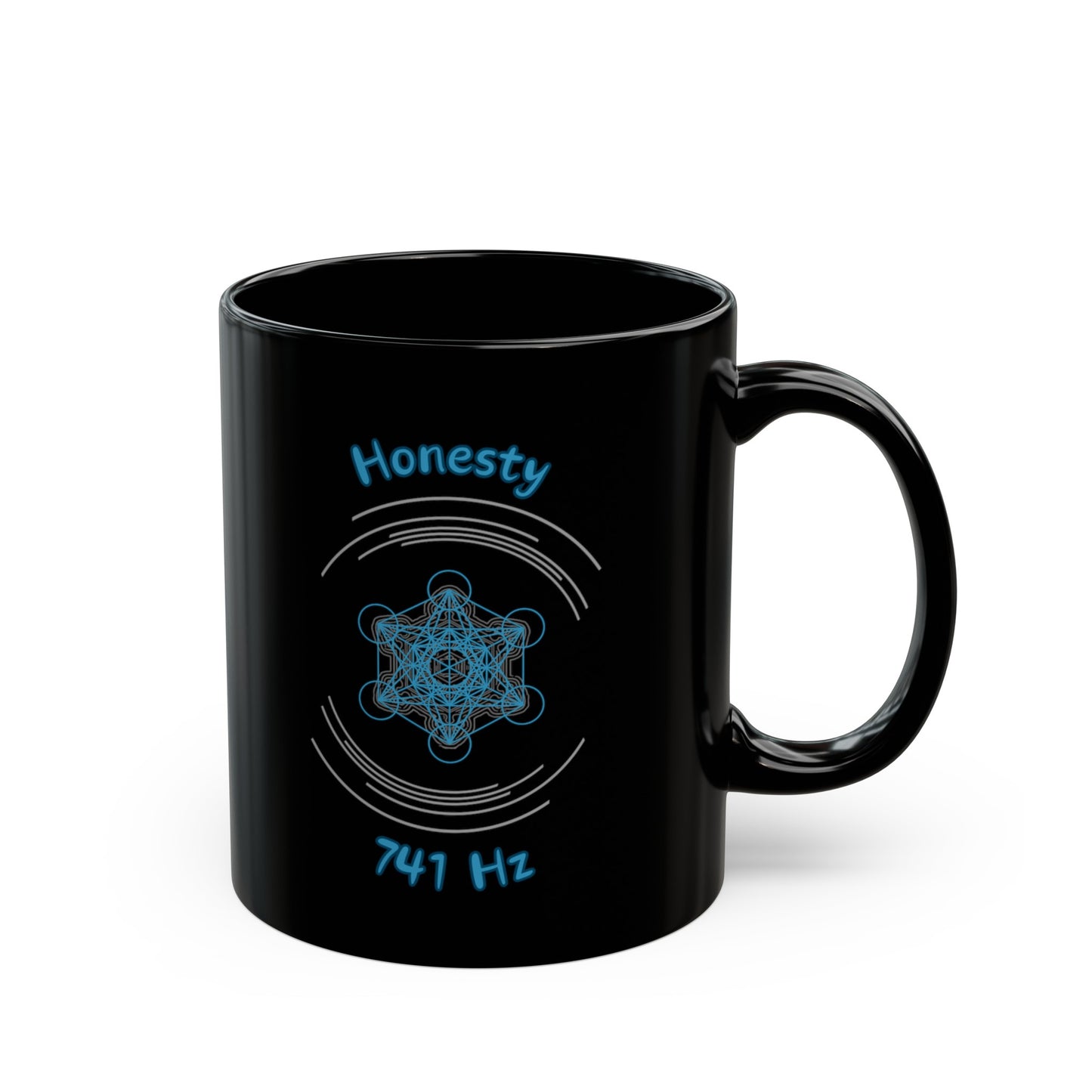 741 Hz Honesty (C1) Black Mug (Original Series - Crystal)