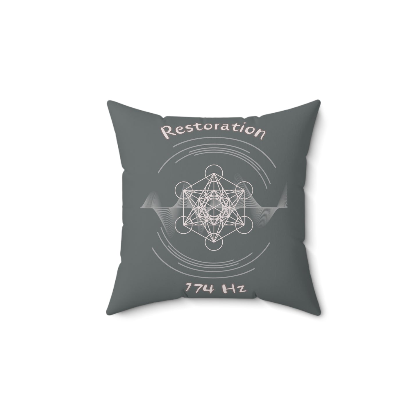 174 Hz Restoration (O1) Spun Polyester Square Pillow