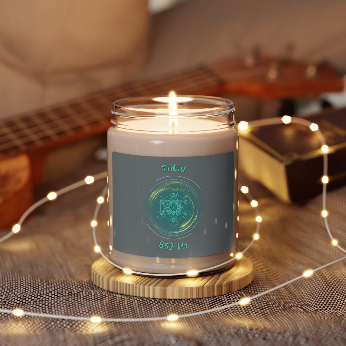 852 Hz Tribal (O1) Scented Soy Candle, 9oz