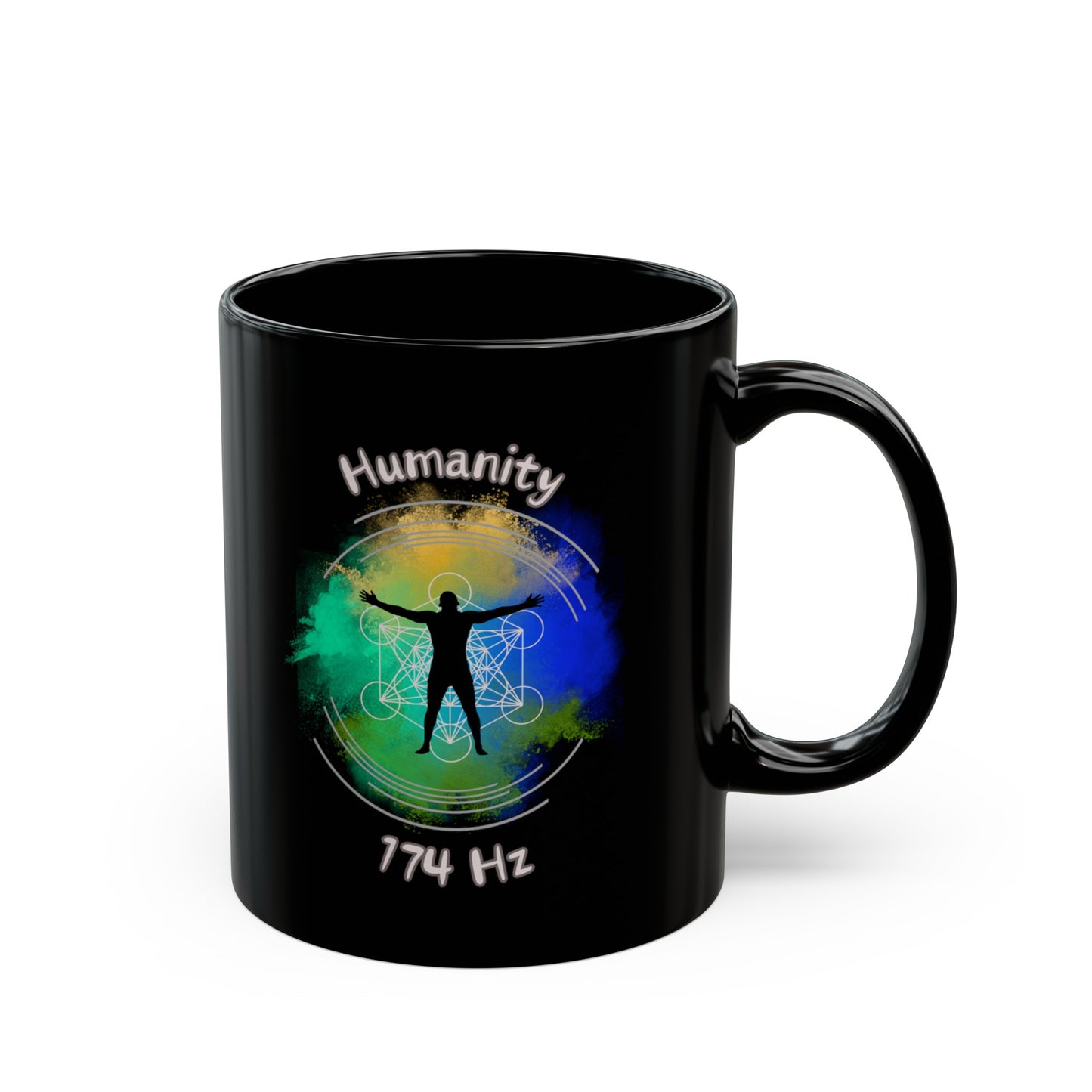 174 Hz Humanity (O2) Black Mug