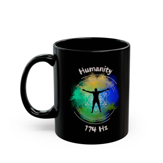 174 Hz Humanity (O2) Black Mug