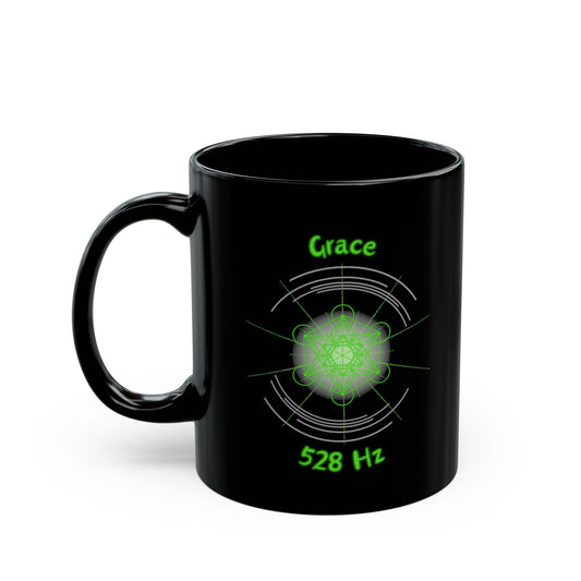 528 Hz Grace (O1) Black Mug