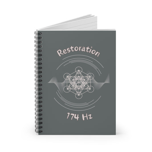 174 Hz Restoration (W1) Spiral Notebook (Journal) - Ruled Line