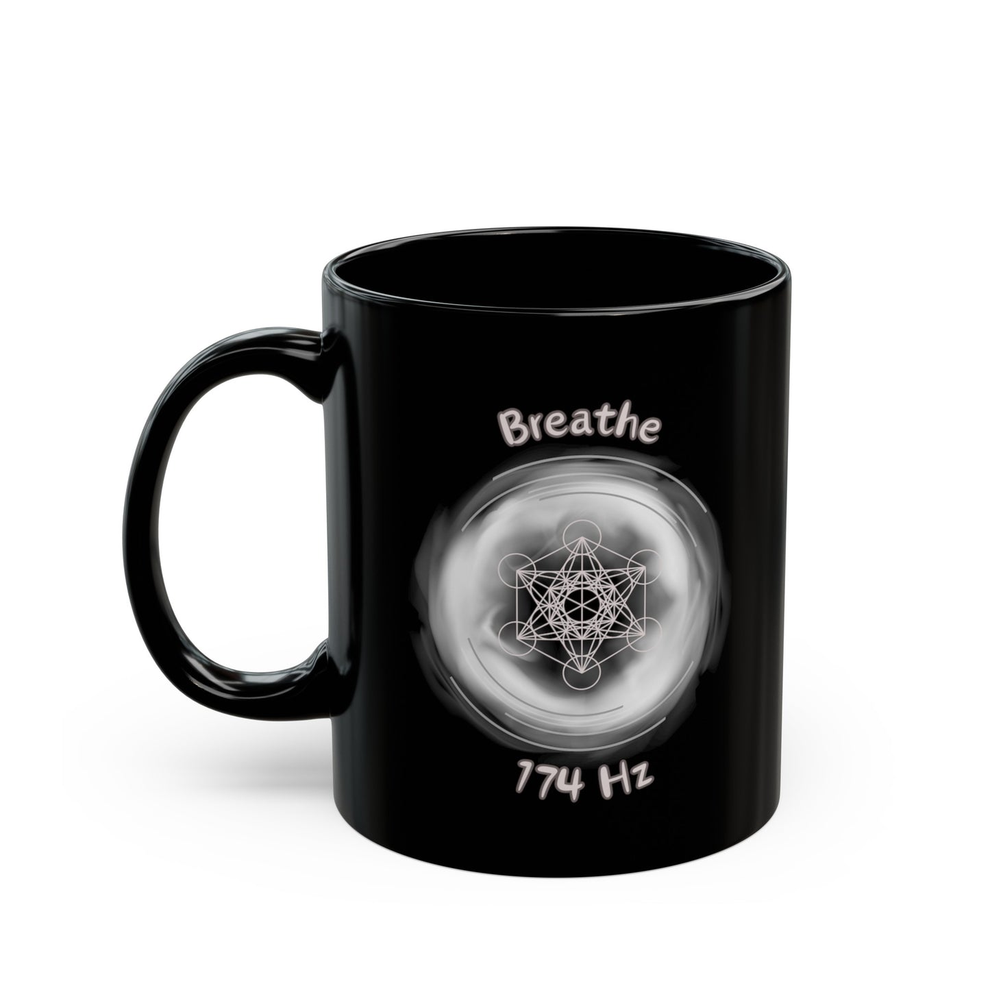 174 Hz Breathe (O1) Black Mug