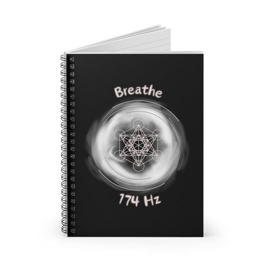 174 Hz Breathe (O1) Spiral Notebook (Journal) - Ruled Line