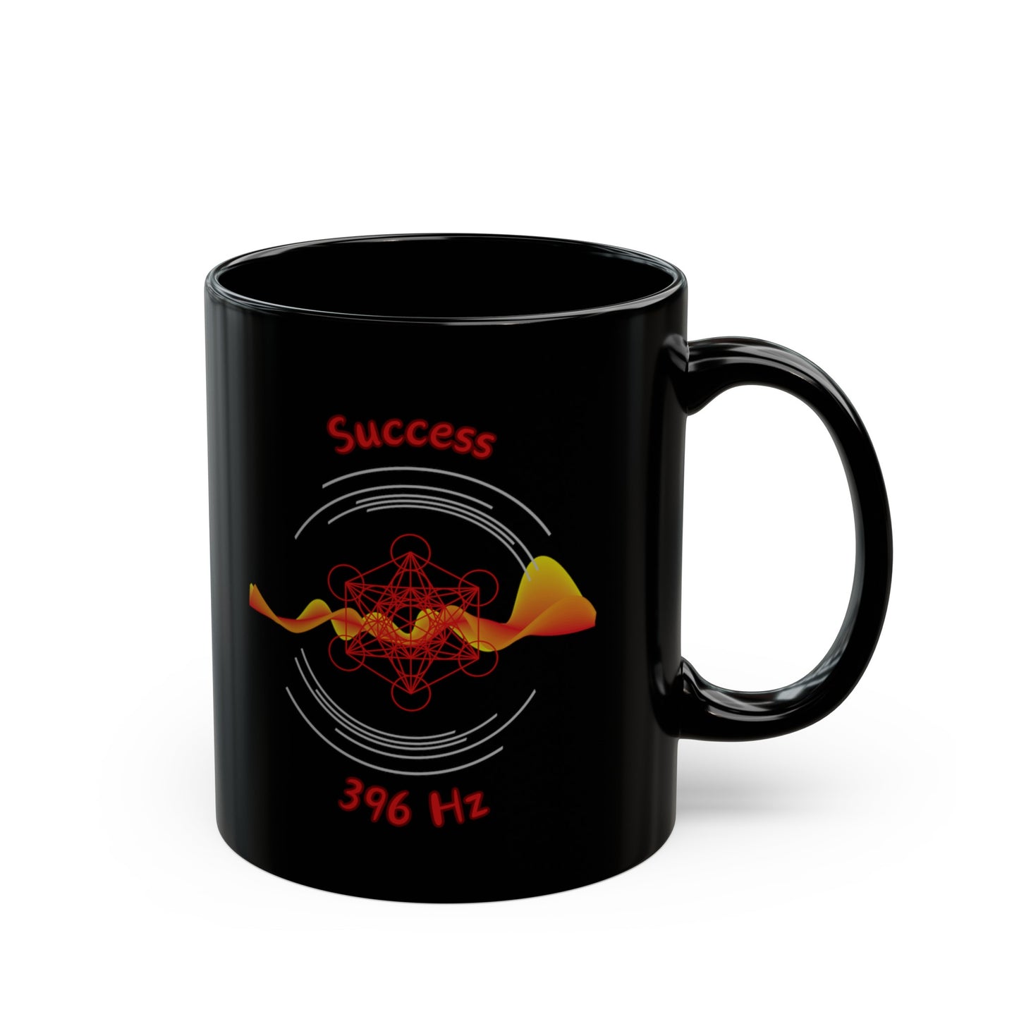 396 Hz Success (W1) Black Mug