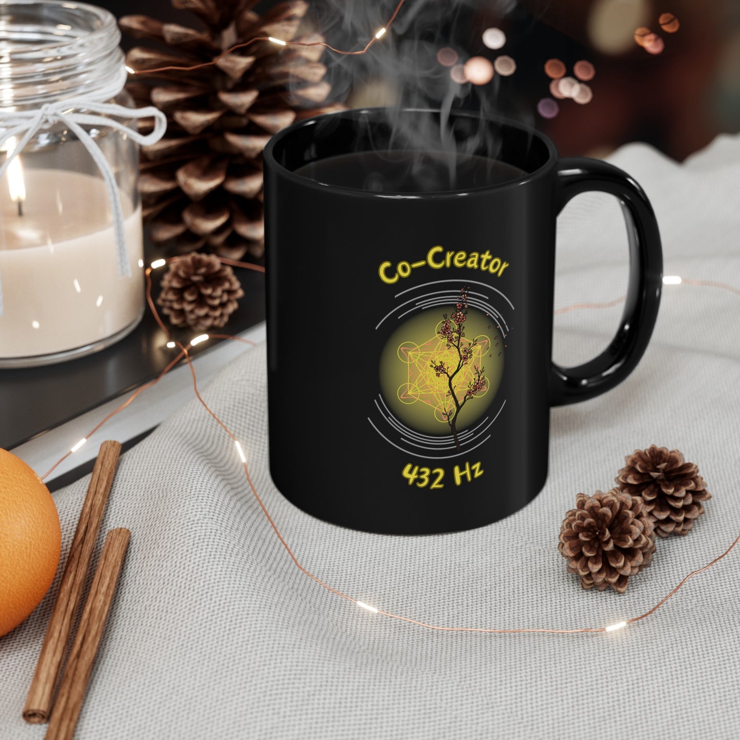 432 Hz Co-Creator (O4) Black Mug