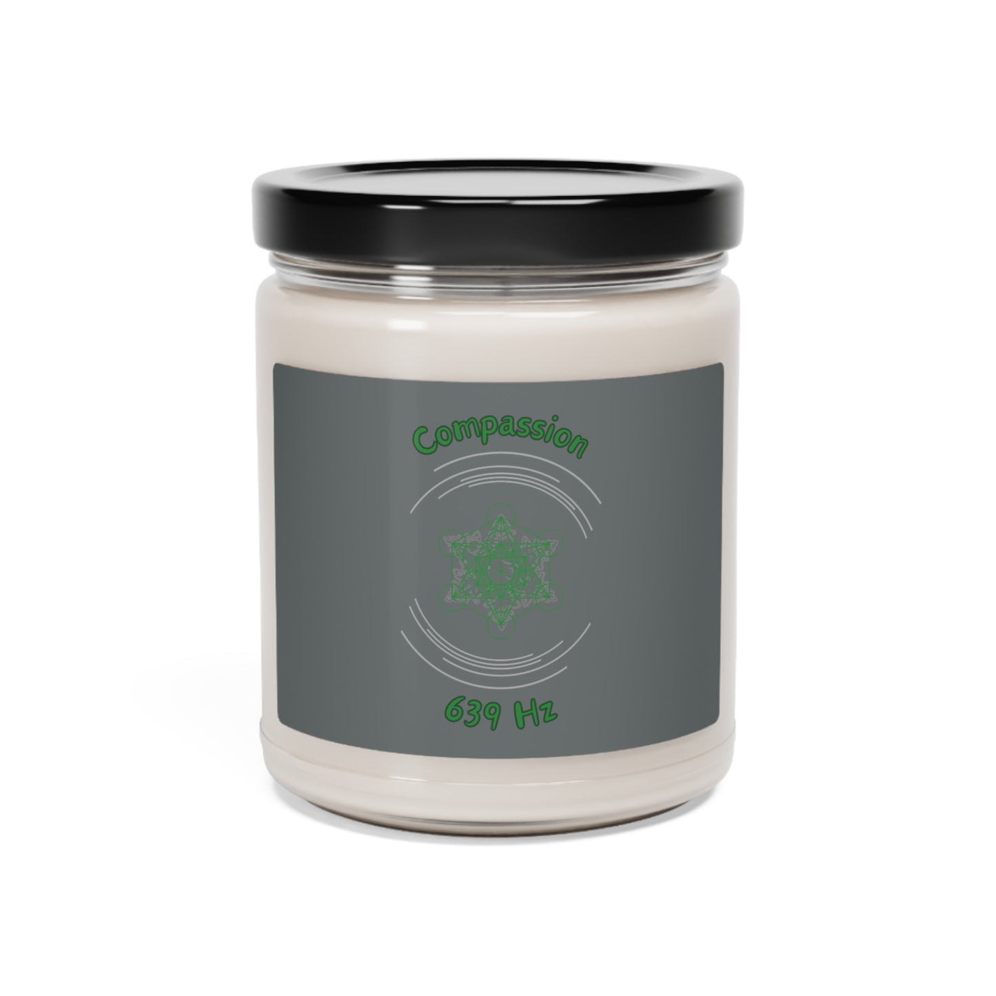 639 Hz Compassion (C1) Scented Soy Candle, 9oz (Original Series - Crystal)